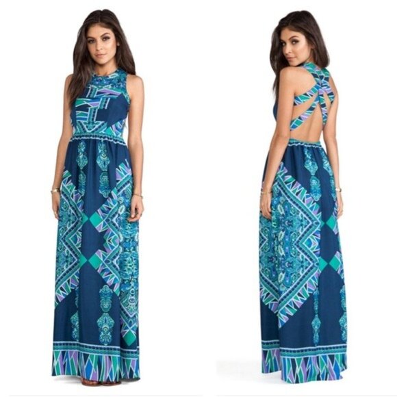 Revolve Lovers + Friends Kitty Cat Maxi Dress Medium Bohemian Beachy Whimsical - Picture 1 of 12